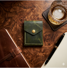 TOPKAPI OLIVE: PREMIUM DOUBLE FOLD LEATHER WALLET